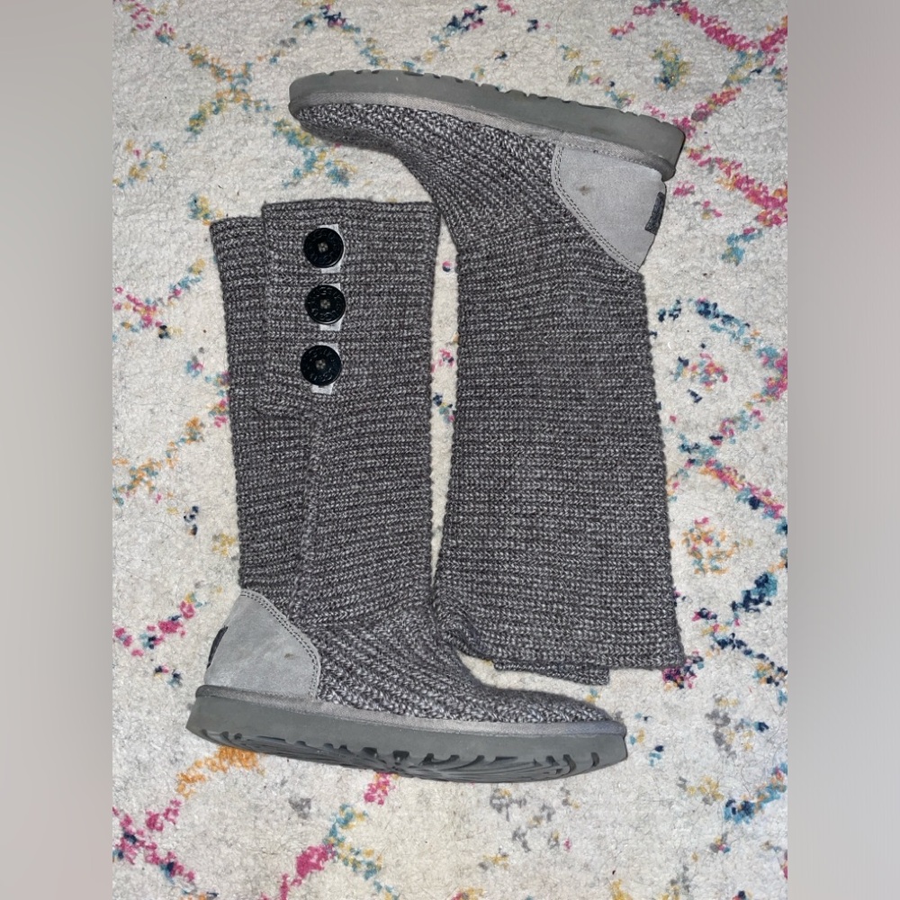 UGG Gray Cardi Knit Uggs